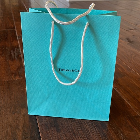 NEW-Tiffany Blue Shopping Bag, Navy Necklace Box, Blue Box & Blue Jewelry Bag - Picture 10 of 16